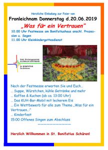 Gemeinsames Fronleichnamsfest der Pfarrei @ St. Bonifatius Schüren | Dortmund | Nordrhein-Westfalen | Deutschland